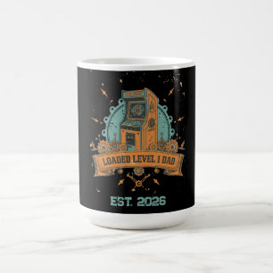 Vintage Retro Arcade Level 1 Dad Custom Year Gift Coffee Mug