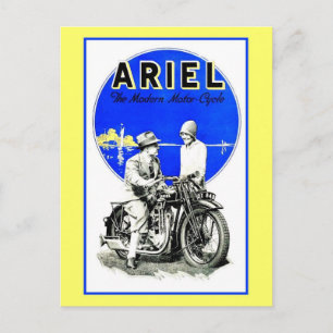 Vintage retro Ariel motorcycles ad Postcard