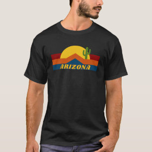 Vintage Retro Arizona Desert Cactus Sunset T-Shirt