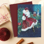 Vintage Retro Art Deco Woman Christmas Holiday Card<br><div class="desc">A beautiful vintage retro Christmas art deco woman in a winter fashion gown holiday card. Send out one of these gorgeous art deco women holiday cards to friends and family for a unique holiday idea this year. Also perfect for collectors. Check out the Art Deco collection in my store for...</div>