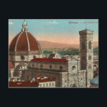 Vintage Retro Art Florence Italy Italia Cathedral Postcard<br><div class="desc">Vintage Retro Art Florence Italy Italia Cathedral Cattedrale Duomo Santa Maria del Fiore,  vintage, travel, italy, italian, retro, florence, firenze, cathedral, vintage travel, retro travel, vintage florence, vintage firenze, il duomo firenze, florence cathedral, vintage italian, vintage italy florence</div>