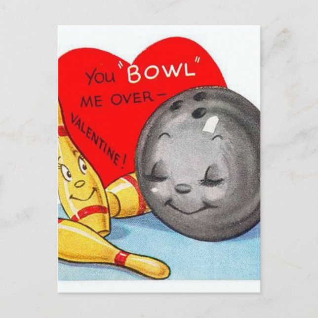 Vintage Retro Art Valentine's Day Holiday Postcard (Front)