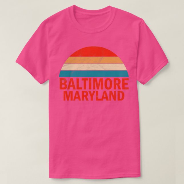 Vintage Retro Baltimore Maryland  T-Shirt (Design Front)