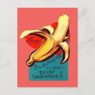 Vintage Retro Banana Valentine Card