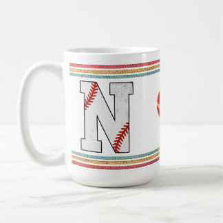 Vintage Retro Baseball Letter N Classic Coffee Mug