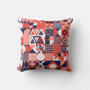 Vintage retro bauhaus design vintage seamless patt cushion
