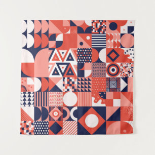 Vintage retro bauhaus design vintage seamless patt tapestry