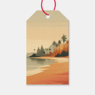 Vintage/retro beach/tropical gift tags