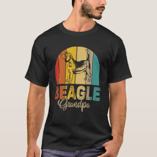 Vintage Retro Beagle Grandpa Dog Father's Day T-Shirt