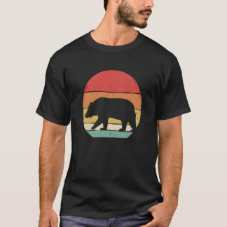 Vintage Retro Bear For Grizzly Brown Bears T-Shirt
