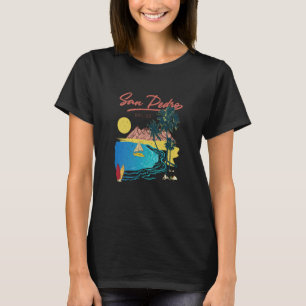 Vintage Retro Belize San Pedro Caribbean Beach Vac T-Shirt