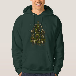 Vintage Retro Belted Galloway Belty Christmas Tree Hoodie