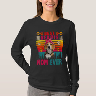 Vintage Retro Best Beagle Mom Ever Cute Dog Headba T-Shirt