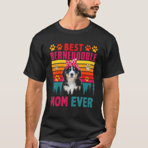 Vintage Retro Best Bernedoodle Mom Ever Cute Dog H T-Shirt