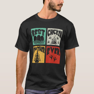 Vintage Retro Best Chicken Brother Ever Farmer Fa T-Shirt