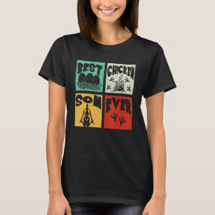 Vintage Retro Best Chicken Son Ever Farmer Family T-Shirt
