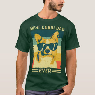 Vintage Retro Best Corgi Dad Ever  Father's Day Do T-Shirt