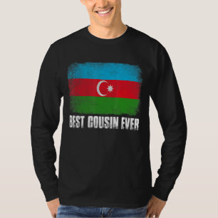 Vintage Retro Best Cousin Ever Men Azerbaijan Flag T-Shirt