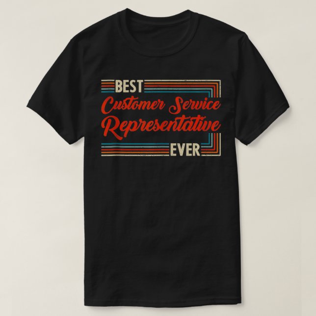 Vintage Retro Best Customer Service Representative T-Shirt (Design Front)