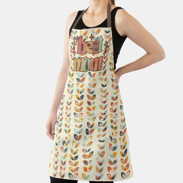 Vintage Retro Best Mum Apron (Insitu)
