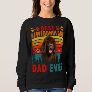 Vintage Retro Best Newfoundland Dad Ever Cute Dog  Sweatshirt