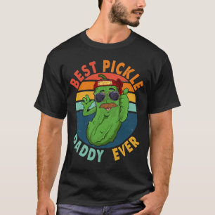 Vintage Retro Best Pickle Daddy Ever  Pickle Musta T-Shirt