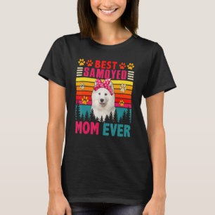Vintage Retro Best Samoyed Mom Ever Cute Dog Headb T-Shirt