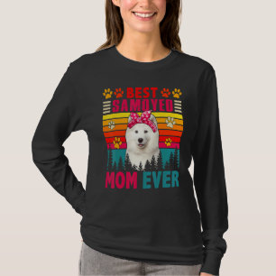 Vintage Retro Best Samoyed Mum Ever Cute Dog Headb T-Shirt