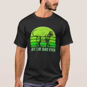 Vintage Retro Best Sphynx Cat Dad Ever Silhouette T-Shirt