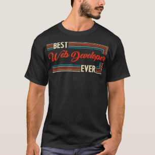 Vintage Retro Best Web Developer Ever Worlds great T-Shirt