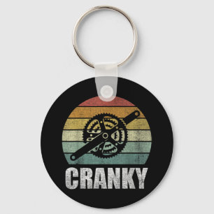 Vintage Retro Bicycle Cranky Gifts For Cycling Key Ring