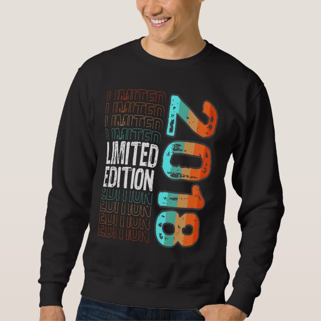 Vintage Retro Birth Year 2018 Sweatshirt (Front)
