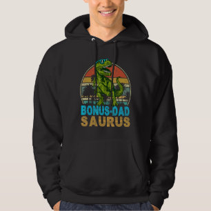 Vintage Retro Bonus Dadsaurus Dinosaur Trex Hoodie