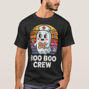 Vintage Retro Boo Boo Crew Nurse Halloween Nurses  T-Shirt