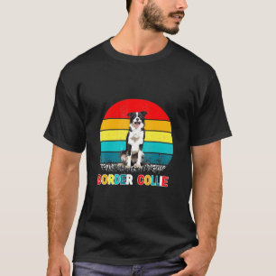 Vintage Retro Border Collie For Men Women T-Shirt