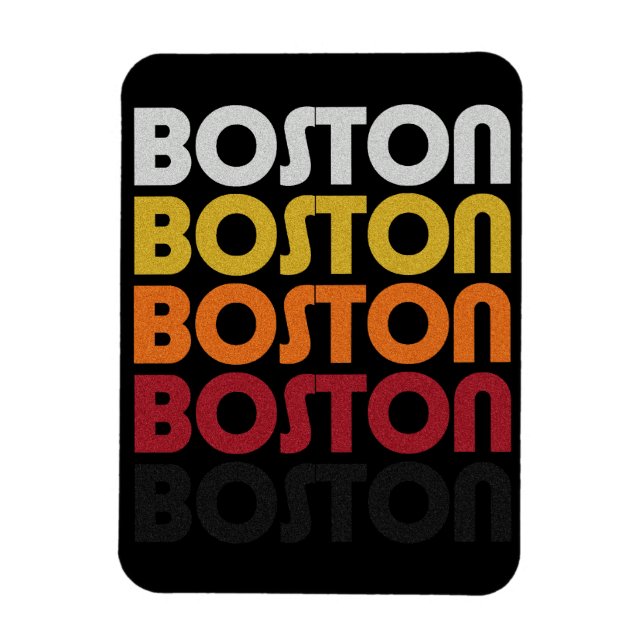 Vintage Retro Boston Premium Flexi Magnet (Vertical)