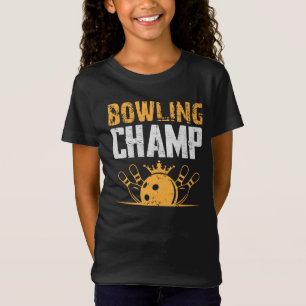 Vintage Retro Bowling Champ Sport Girls' T-Shirt