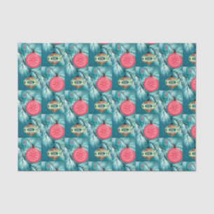 Vintage retro bulb pattern Christmas tissue Tissue Paper