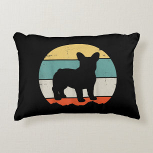 Vintage Retro Bulldog Gift For Dog Dad Dog Mum Decorative Cushion