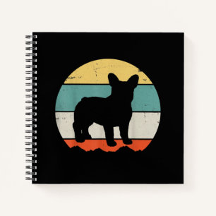 Vintage Retro Bulldog Gift For Dog Dad Dog Mum Notebook