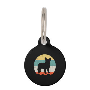 Vintage Retro Bulldog Gift For Dog Dad Dog Mum Pet Tag