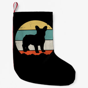 Vintage Retro Bulldog Gift For Dog Dad Dog Mum Small Christmas Stocking
