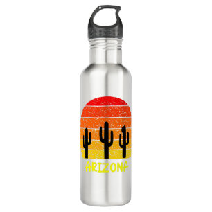 Vintage Retro Cactus Arizona Sunset 710 Ml Water Bottle