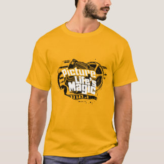 Vintage , retro camera T-shirt in yellow colour