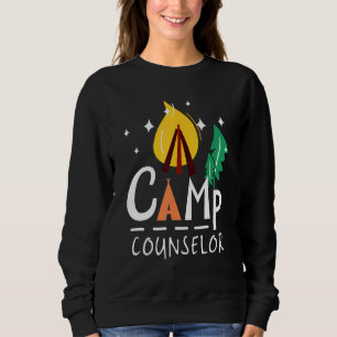 Vintage Retro Camp Counsellor Campfire Camping Cam Sweatshirt