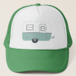 Vintage Retro Camper Trailer - road trip time Trucker Hat<br><div class="desc">Check out this awesome vintage camper trailer and get ready for your road trip! Check out my shop for more designs too!</div>