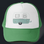 Vintage Retro Camper Trailer - road trip time Trucker Hat<br><div class="desc">Check out this awesome vintage camper trailer and get ready for your road trip! Check out my shop for more designs too!</div>