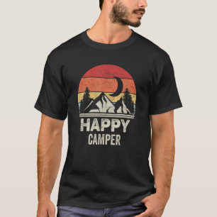 Vintage Retro Camping Hiking Happy Camper T-Shirt