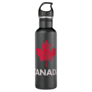 Vintage Retro Canadian Maple Leaf Canada Flag 710 Ml Water Bottle