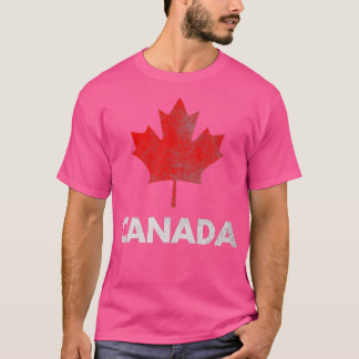 Vintage Retro Canadian Maple Leaf  Canada Flag  T-Shirt